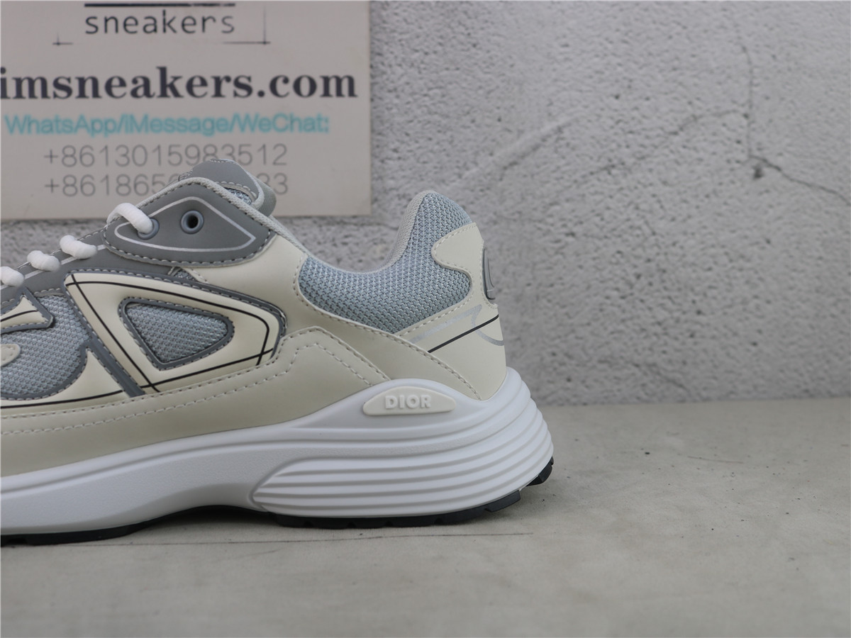 Dior B30 SNEAKER Gray White Mesh and Technical Fabric 3SN279ZLZ_H860